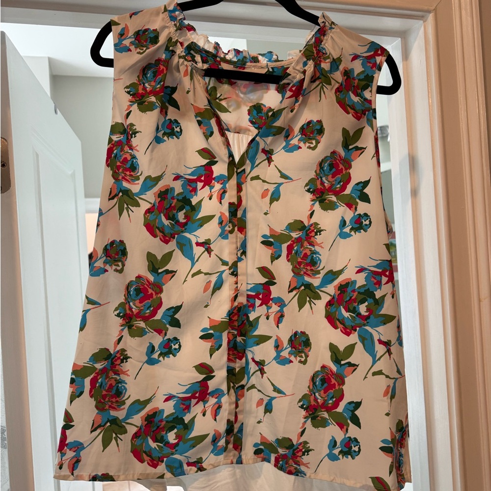 Floral Sleeveless Top - Multicolor